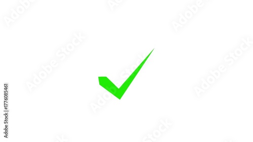 Check mark icon animation. Tick mark icon motion. approved check mark video. Represents success, correctness icon.