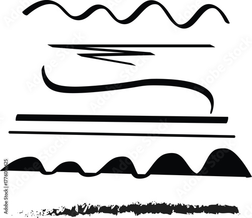 underline vector set