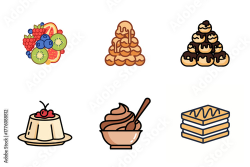 Fashion Earrings, Hearing Aids, and Women's Accessories Icon Set