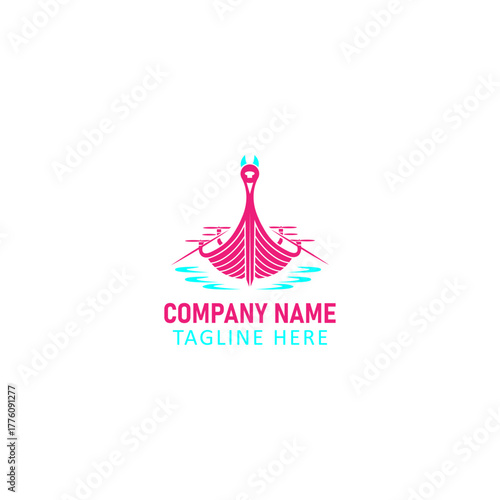 Viking Ship Drone Hybrid Logo Design