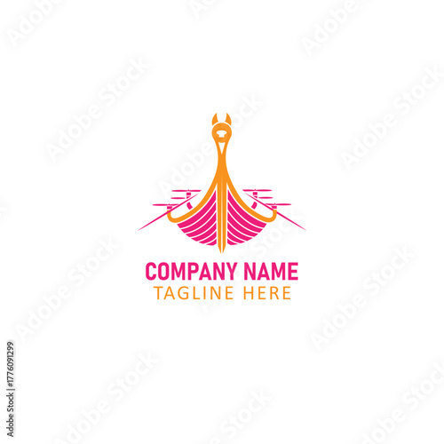 Viking Ship Drone Hybrid Logo Design