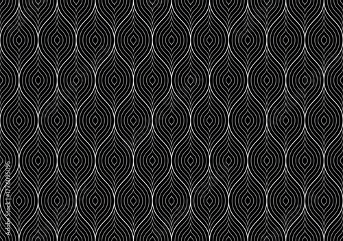 Abstract geometric pattern with stripes, lines. Seamless vector background. White and black ornament. Simple lattice graphic design.