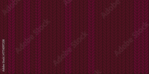 Seamless knitted fabric texture background in deep shades of burgundy and magenta pattern
