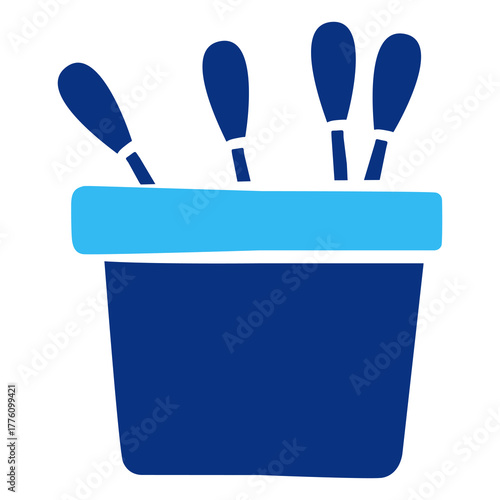 Cotton swab dual color