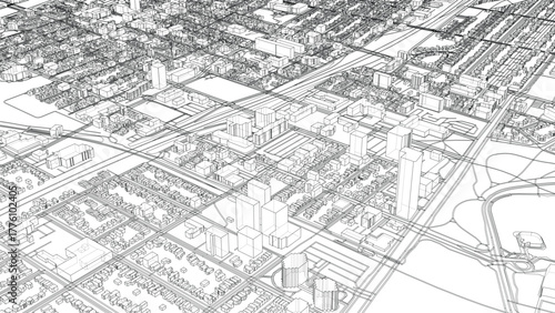 Intricate Urban Blueprint