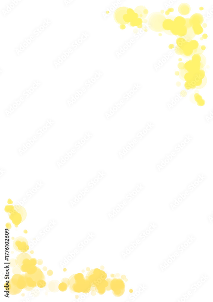 Obraz premium Yellow Hand Drawn Paint Splatter Vertical Frame