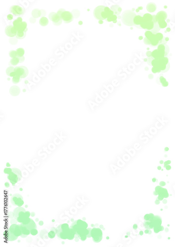 Green Paint Splatter Vertical Frame
