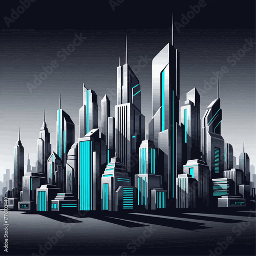 a futuristic city skyline
