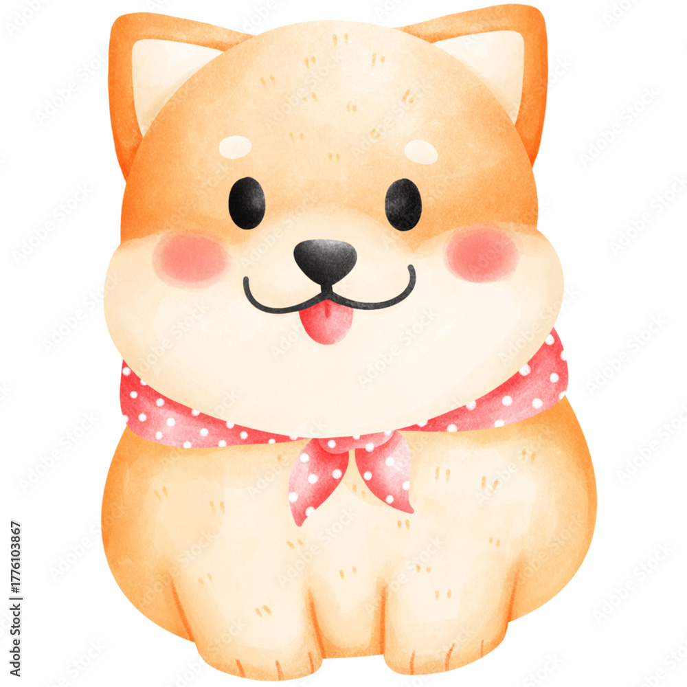 Naklejka premium Tiny Spirits Dancing Through Japan