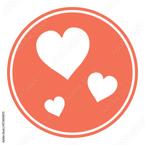 Orange circle icon scattere...
