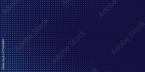 Modern art blue wavy halftone background. Dot pop art sport style vector