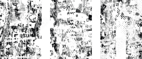 Glitch distorted geometric shape . Noise destroyed logo . Trendy cyber punk poster . Glitched frame .Grunge textured . Distressed effect .Vector shapes with a halftone dots screen print texture.