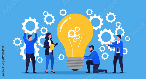 Innovative Business Solutions Teamwork and Idea Generation with Gear Integration