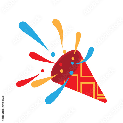 Happy New Year Confetti Element