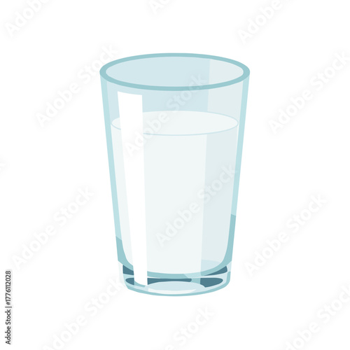 A Tall Glass of Milk, Freshly Poured, Refreshing and Clean
