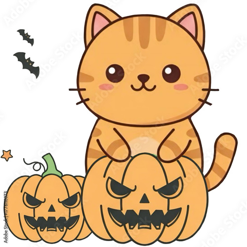 Cat on Halloween