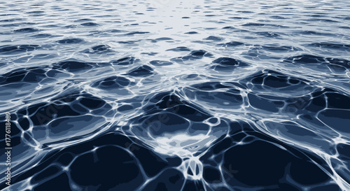 The surface of the water is rippling and reflecting the light, creating a peaceful and calming.