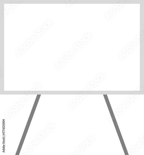 Blank whiteboard on an easel
