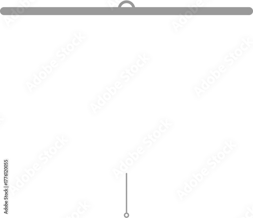 White blank screen projector