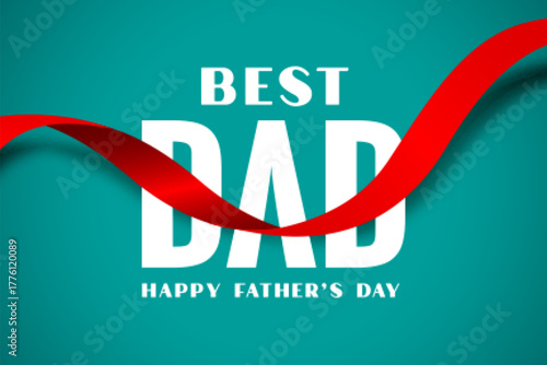 best dad happy fathers day ribbon style background