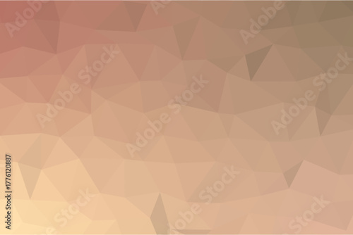 Beige Polygon Abstract Background with Gradient Low Poly Texture, Modern Geometric Triangle Pattern, Minimal Warm Tone Design for Wallpaper and Digital Graphic Projects