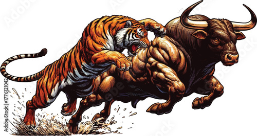 Tiger vs Bull