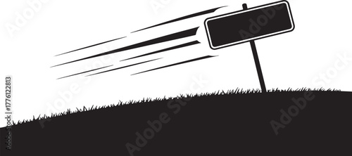 Speedy road sign illustration vector graphic concept symbol fast business style