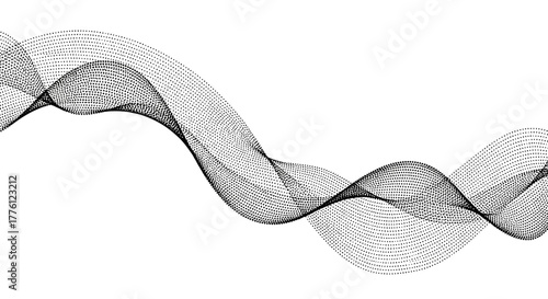 Abstract flowing wave pattern in shades of gray on a white background, creating a sense of movement and fluidity.