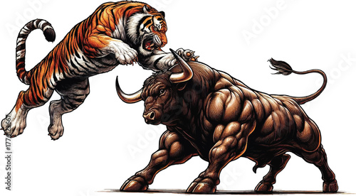 Tiger vs Bull