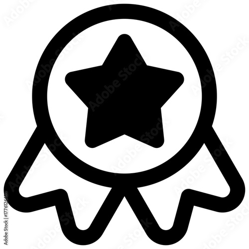 Best choice. Outlined stroke vector icon with black-filled details.