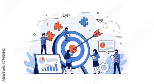 Teamwork and Goal Achievement: A collaborative effort towards hitting the target.