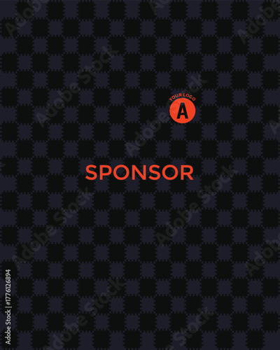 dark checkered sublimation pattern with a combination of black and dark blue colors for a sports jersey