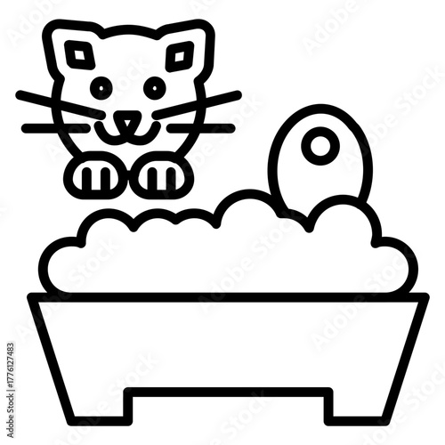 Cat Litter Box Icon