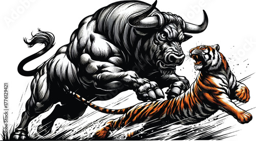 Tiger vs Bull