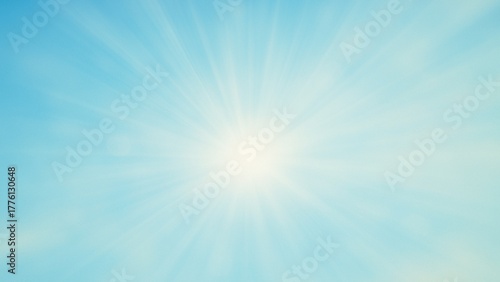 Wallpaper Mural Bright Blue Sky with Sun Rays – Abstract Light Burst Background Torontodigital.ca