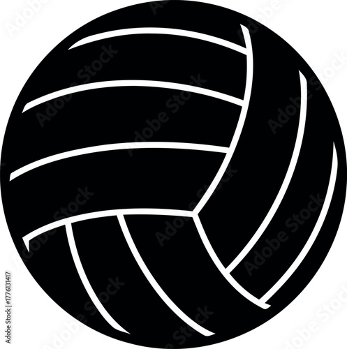 Volleyball ball vector glyph icon