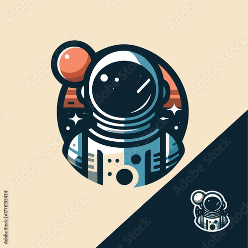 Astronaut in space suit exploring the cosmos with a planet in the background.