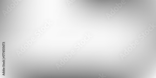 Silver background with metal mirror texture. Chrome gradient surface with simple abstract light ball.