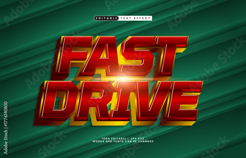 fast drive editable speed race text effect for sports title