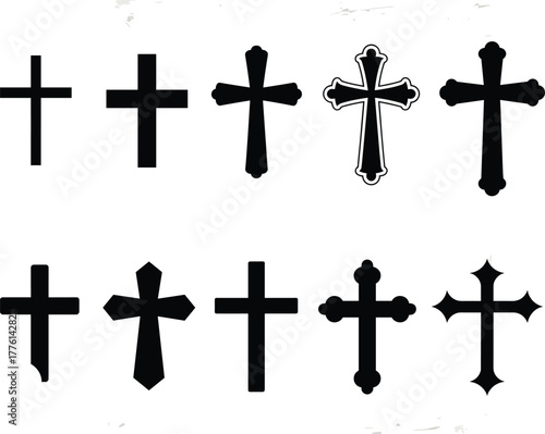 Jesus Cross Vector Illustration Christian Faith Design, Religious Jesus Cross Vector Art for Church and Worship, Christian Jesus Cross Symbol Vector for Faith and Hope, Holy Jesus Cross Vector Design 