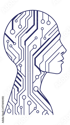 Circuit Board Pattern Vector – Futuristic Technology Background.