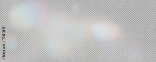 Set of rainbow light flares, reflection effect, falling confetti. Light rainbow lights with transparent effect, sparkling prism, stripe overlay, rainbow crystal, vector, png.