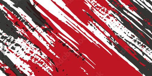 Gaming esport background striking stripes electric banner vector illustration design red black grunge brush wing comic pattern modern abstract concept livery stripes decal paint splash splatter