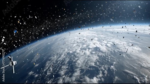 Critical space debris and junk pollution in Earths orbit now dangerous environmental problem threatening our planets technological future