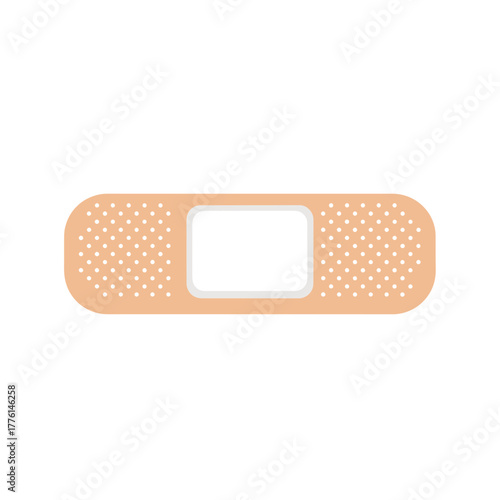 Isolated first aid plaster or adhesive medical bandage for wound care Vector Medical Icon