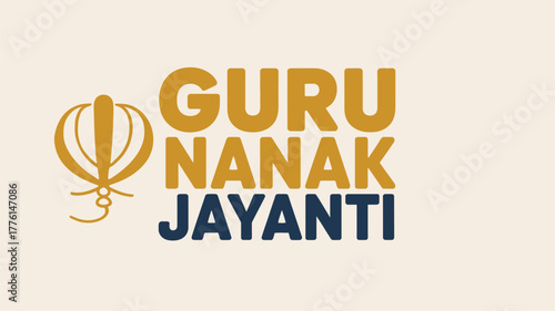 Guru Nanak Jayanti Celebration with Khanda Symbol