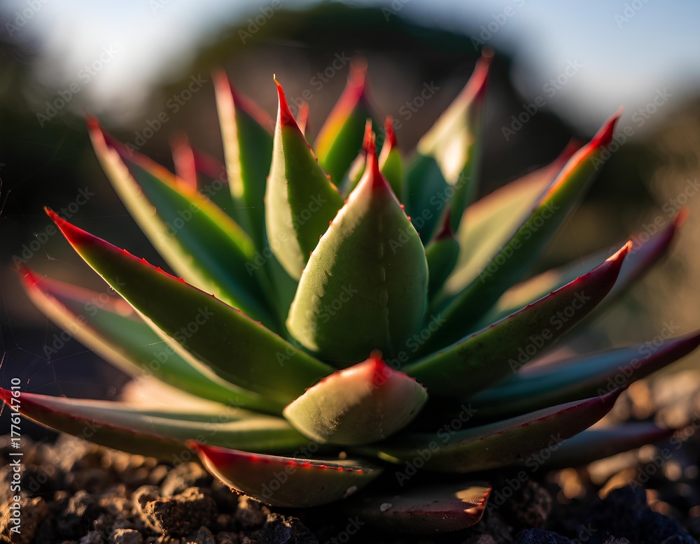 Fototapeta premium close up macro of a cactus agave