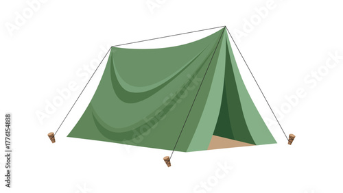 Military Tent Cartoon Illustration