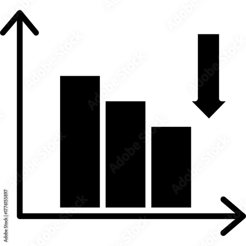 Bar Graph Showing a Declining Trend