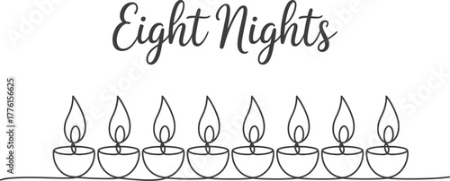 Eight nights hanukkah candles menorah celebration holiday festive tradition light